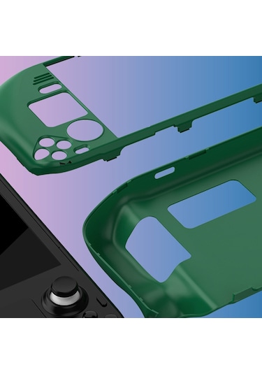 Steam Deck Oyun Konsolu İçin Sert Pc Koruyucu Kılıf Standlı Açık Mor