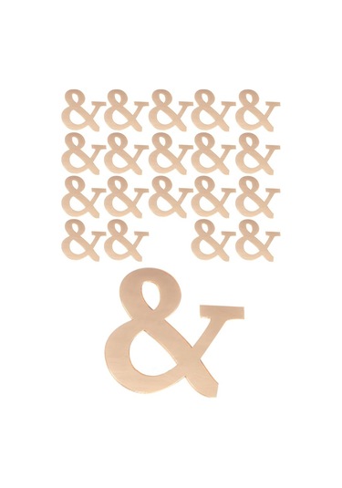 Kına Atölyesi 20 Adet Karışık Pleksi Harf 4Cm Gold