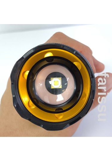 Rt-453 50w 1000 Lumen 4800 Mah 1-1,5 Km Menzilli Sarjli El Feneri Siyah