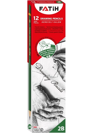 Fatih Dereceli Kurşun Kalem 2B 12 Adet