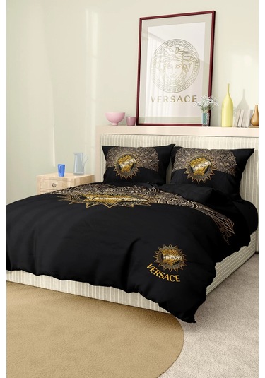 Marka Nevresim Takımı Çift Kişilik Pamuklu Saten Kumaş 6 Parça 3d Dijital Baskı Duvet Cover Set Model No:109 Renkli