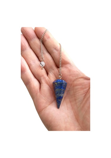 Pozitif Doğal Taş 218-8  Doğal Lapis Lazuli Pandül - Sarkaç Siyah