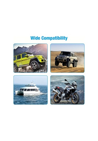 Boatshop1 Mavi 1 Adet 4lü 12v Cift Usb Sarj Cihazi Led Voltmetre Vida Ve Dubel İle Kolay Montaj Karavan Araba Tekne Icin