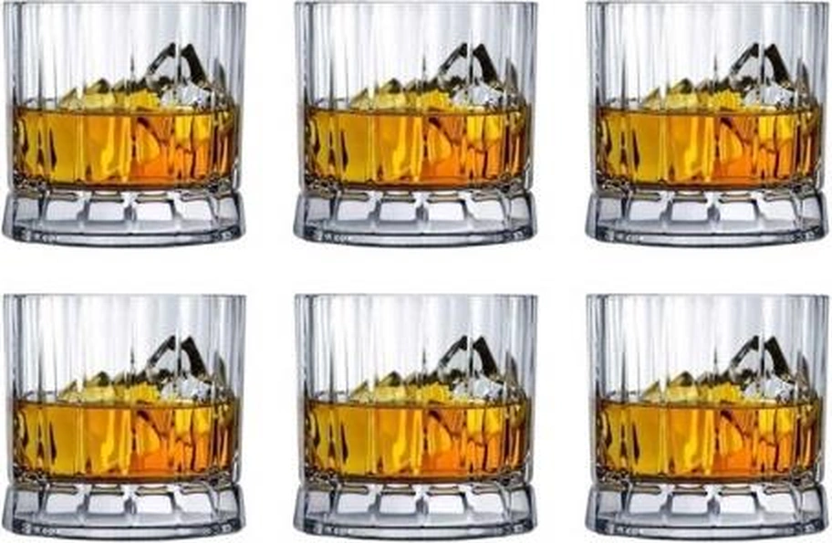 Paşabahçe 68184 Nude Wayne Kristal Viski Bardağı 6'lı 330cc Şeffaf