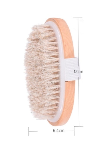 Doğal At Kılı Oval Selüloit Giderici Selülit Fırçası