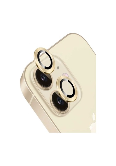 Apple Uyumlu iPhone  16 Kamera Lens Koruyucu Altın