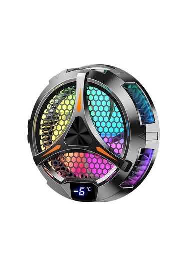 Tenfowee X42 Manyetik Soğutucu - Geniş Alanlı Hızlı Soğutma, Led Sıcaklık Göstergeli Tablet Soğutma Sistemi Siyah