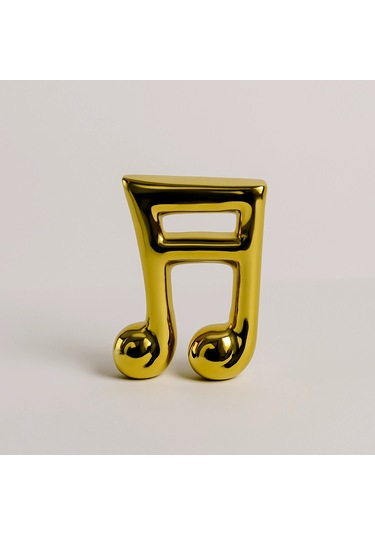Gold Nota 2 Dekoratif Seramik Obje 17x7