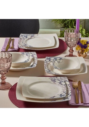 Güral Porselen Caroline 24 Parça 6 Kişilik Yemek Takımı 3174 Krem