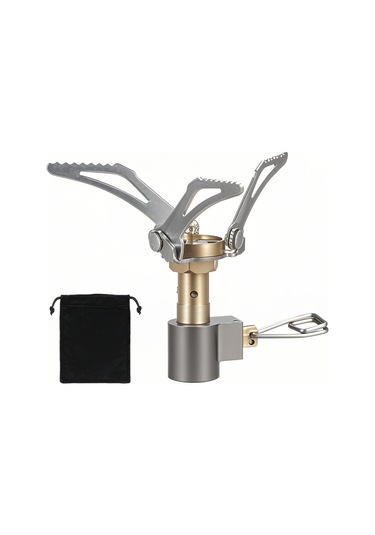 Kosona 3000w Ultralight Camping Stove - 45g Ince Çelik Taşınabilir Piknik Ateşi, Kolay Çıkarabilir, Dış Mekan Pişirme İçin Gümüş