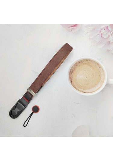 Canon Eos R10 / Nikon Z 9 İçin Hızlı Çıkarılabilir Kamera Bilekliği, Toplam Uzunluk: 32cm - Kahverengi