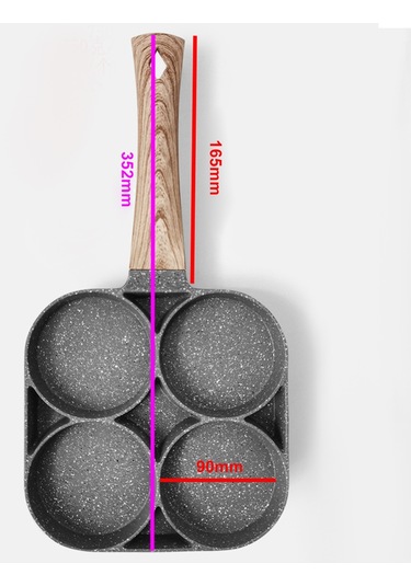 Dört Bölmeli Yumurta Kızartma Tavası Koyu Gri Diğer