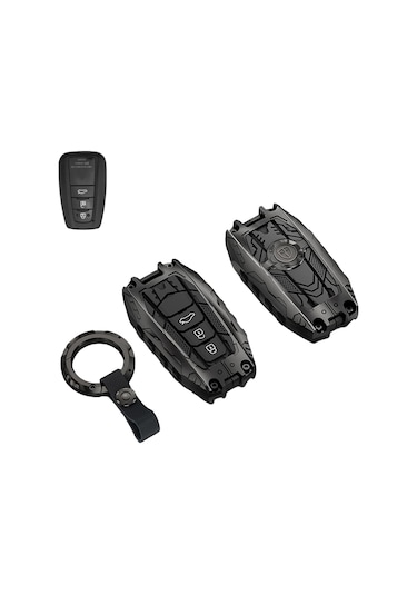Honmex Toyota Anahtar Koruması Metal Ağır Duty - Siyah Vakum B Tipi 3 Tuşlu, Çember Kanca Ve Tekli Paket İçerir