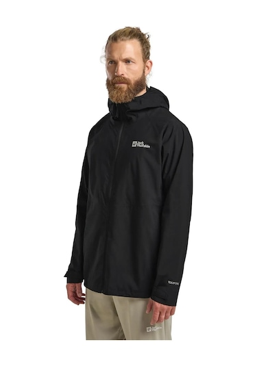 Jack Wolfskin A63775-6000 Prelight Stride Jkt M Erkek Spor Ceket Siyah