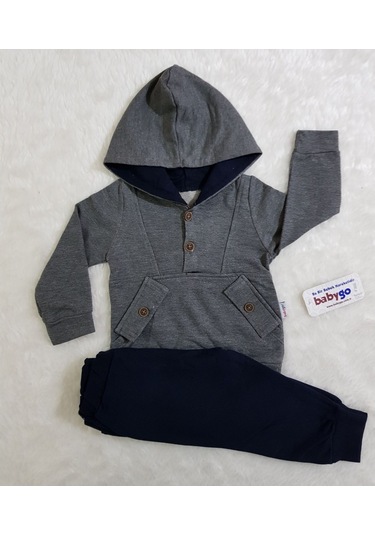 Candysbebe Babygo 2 Li Erkek Bebek Takım Gri
