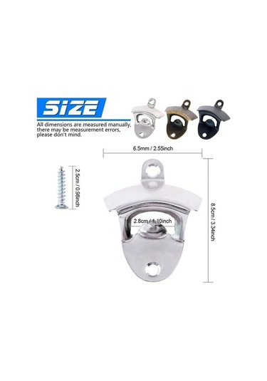 Didadodo 12 Adet Gümüş/ze/Siyah Montaj Vidaları Şişe Açacağı Seti, Soda Açık & Mutfak Barlar İçin Çok Renkli