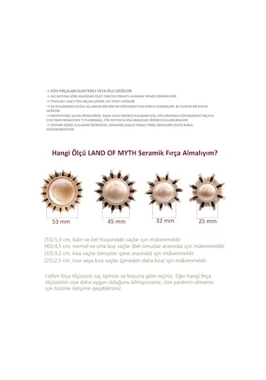32 mm - Lom1312 Extra Uzun Gövde Salon Tipi Termal Fön Saç Fırças