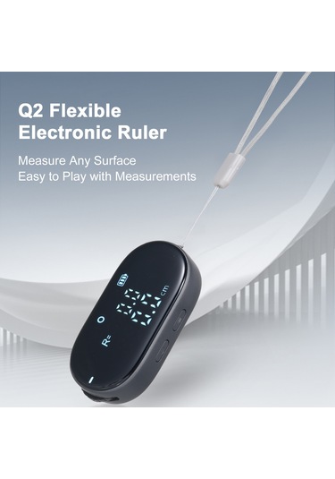 Springsun Dijital Ölçüm Bandı Şarj Edilebilir Elektronik Tekerlekli Ölçüm Aleti Siyah Dahili 200 Mah Pil 328 Ayak