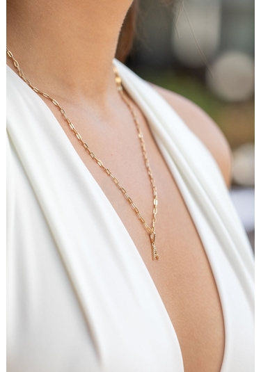 Uşaklıhafız 14 Ayar Ataç Zincirli Kadın Harf Kolye