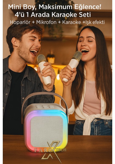 Taşınabilir Rgb Işıklı Karaoke Seti