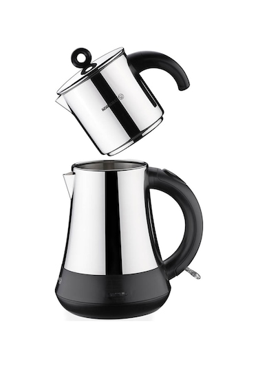 Korkmaz Hasbahçe Elektrikli Çaydanlık Parlak-siyah