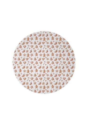 Noel Desenli 47 İnç Yuvarlak Flanel Battaniye, Yetişkin Ve Çocuk İçin, Yumuşak, Rahat Ve Hafif Noel Zencefil Ekmek Kurabiye