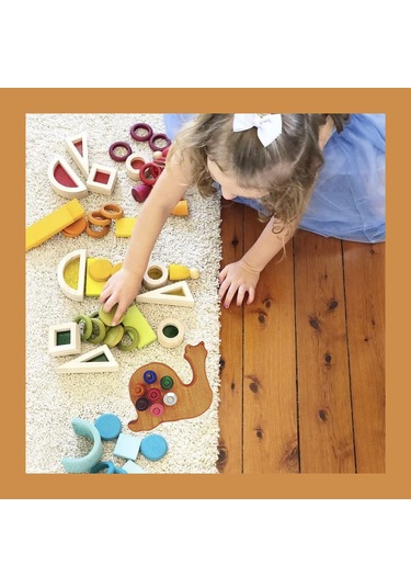 Boncuk Dizme Oyunu Ahşap Salyangoz