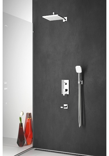 Teska Simena Set. Ankastre Duş Takımı Set Halinde Tam Takım Krom