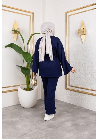 Mevsimlik Modal Kumaş Takım - T114 Lacivert