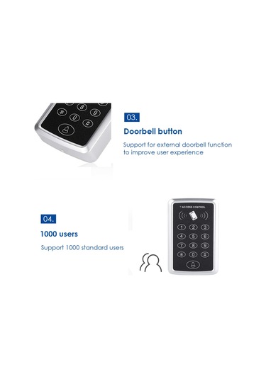 125khz Rfıd Erişim Kontrol Tuş Takımı Em Kart Okuyucu Kapı Kilidi Açacağı