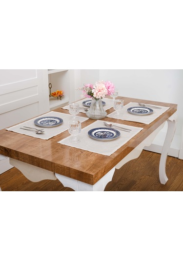 Finezza Ayda Jakar Polyester Kumaş Bej Amerikan Servis 34 x 46 cm Bej 4 Ad.-1388 Bej