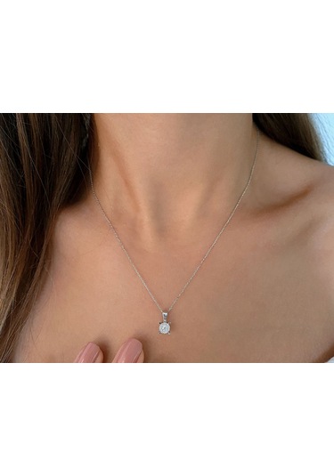 Sirius 0,50 Karat Görünümlü Pırlanta Tektaş Kolye 0817P0047