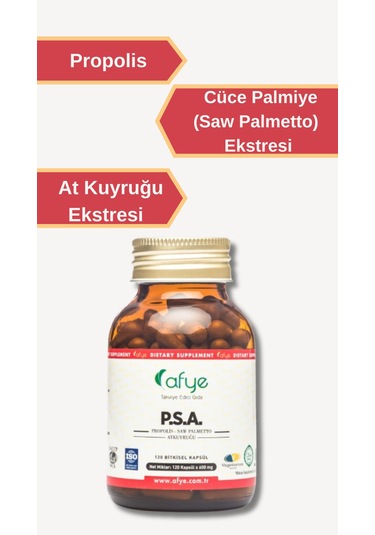 Afye Psa 600 Mg Propolis-Saw Palmetto-At Kuyruğu 120 Kapsül