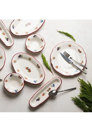 Porser Rustik Grace Fulya 14 Parça Kahvaltı Takımı