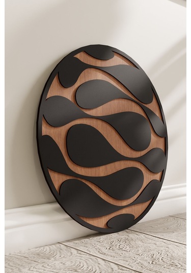 Dekoratif 3d Modern Ahşap Yuvarlak Tablo