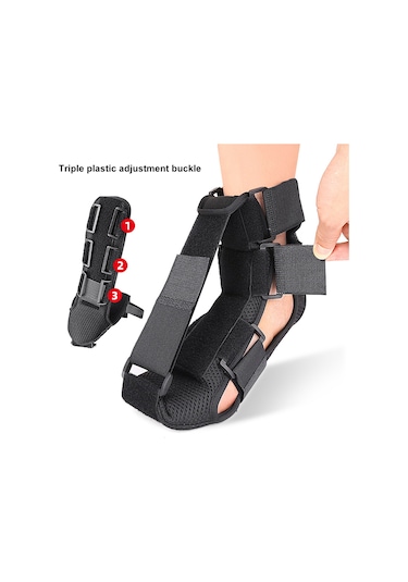 Moveevo Ayak Destek Ortezi Ayak Bileği Desteği Bölümler Halinde Ayarlanabilir Siyah S