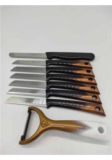 Solingen Siyah-Kahve 8 Parça Mutfak Seti