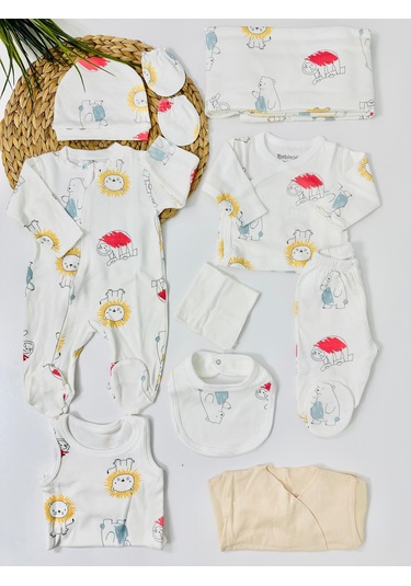 Safari Kaşkorse Organik 10 Lu Hastane Çıkışı Set - Sarı Sarı