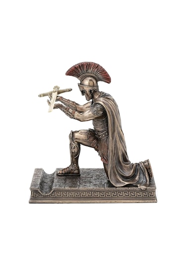 Zarf Açacağı Ve Kalem Tutucu Özellikli Roma Askeri Figürlü Dekoratif Biblo