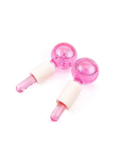 Altın Yüz Soğutma Buz Topları 2'li Set - Yüz Ve Göz Masaj Aleti Çok Renkli