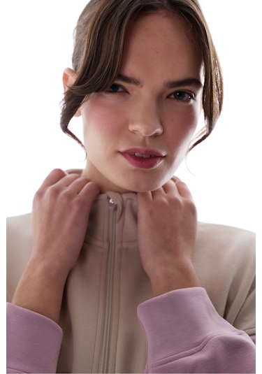 Penti Açık Lila Silky Feel Color Block Sweatshirt