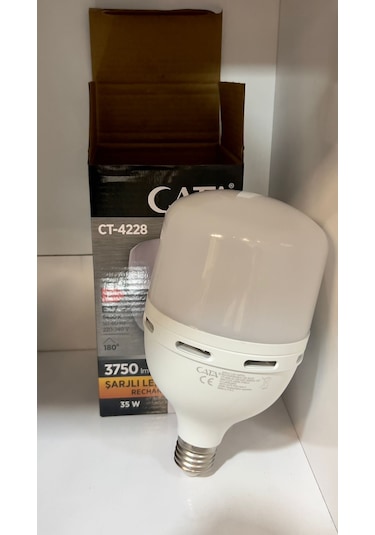 Cata 35 Watt E27 Duylu Şarjlı Led Ampul Ct-4228 Beyaz Işık