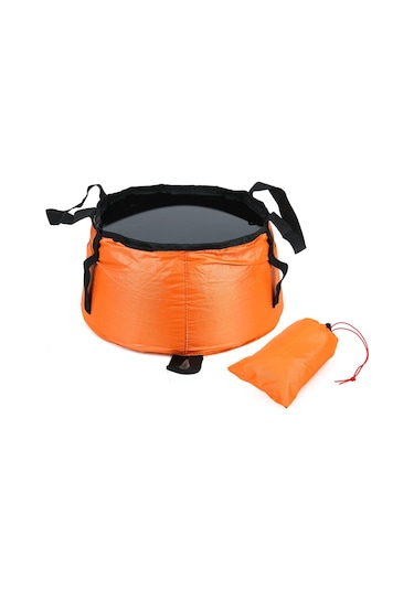 Taşınabilir Katlanabilir Seyahat Ayak Banyosu Çantası Turuncu