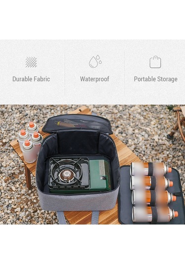 Sundick Piknik Çantası El Çantası Kamp Dış Mekan Çok Fonksiyonlu Gri