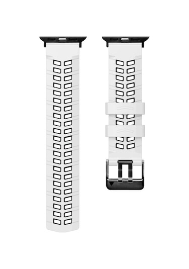 iOS Uyumlu Watch İçin Se 2023 44mm Twill Çift Sıralı Toka Silikon Saat Bandı