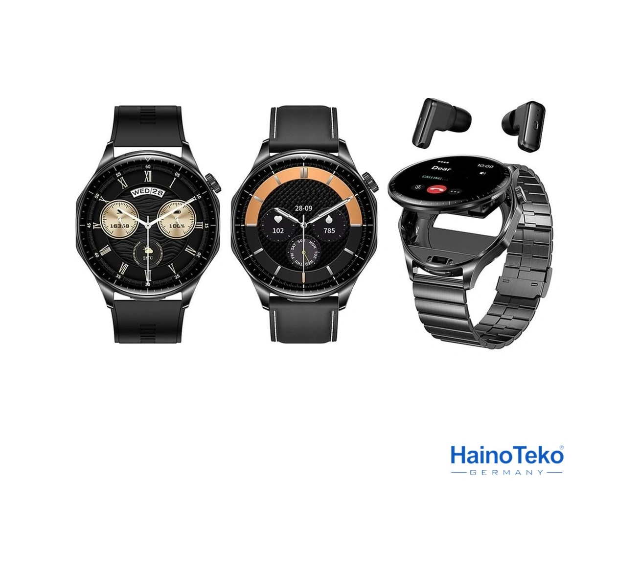 Haino Teko Teko-12 Watch Ultra 12 Amoled Ekran Akıllı Saat Bluetooth Kulaklıklı 3 Kordonlu