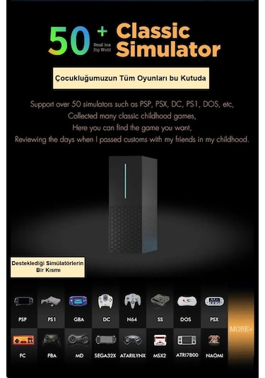 Xg-12 500gb Android Tv+game Cube 4k Hdmı +ethernet 3d Retro Arcade Oyun Konsolu