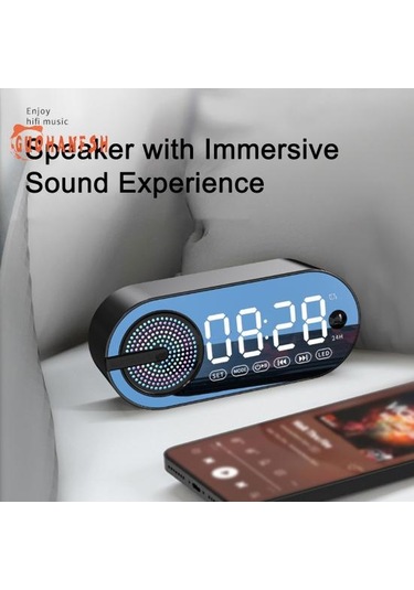 Jms Ayna Saatli Stereo Taşınabilir Kablosuz Bluetooth 5.0 Hoparlör