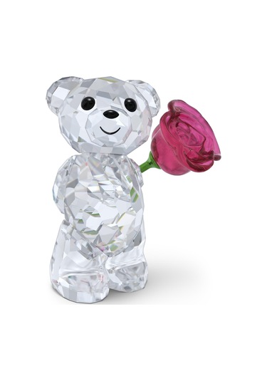 5691390 Swarovski Biblo Krıs Bear:a Rose Wıth Love