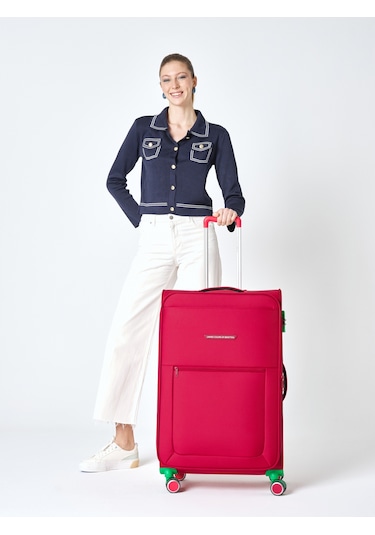 14bnt2800 Polipropilen 3 Lü Valiz Seti Kırmızı